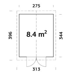 Pihavaja Martin 8,4 m²*Palmako Online
