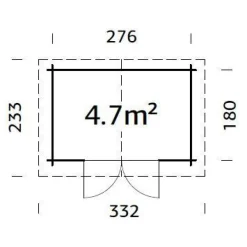 New Pihavaja Valentine 4,7 m² Puutarhavajat|Piharakennukset Ilman Rakennuslupaa