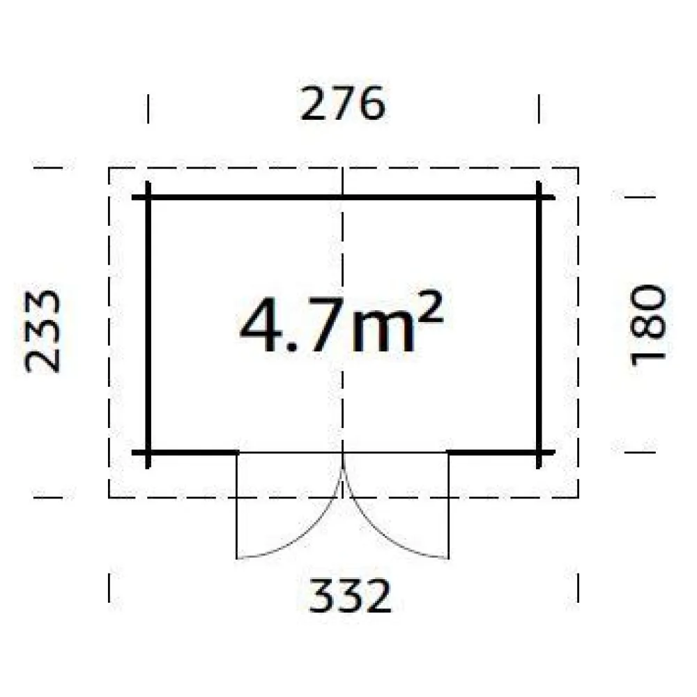 New Pihavaja Valentine 4,7 m² Puutarhavajat|Piharakennukset Ilman Rakennuslupaa