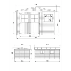 Pihavaja M334-M337, eri vaihtoehtoja*Timbela Outlet