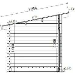 Pihavarasto/lato P8, 8m², pulpettikatto*LP Garden Sale