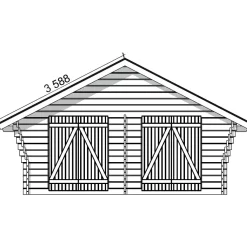 Pihavarasto/lato R-XXL, 25m², rakomallinen*LP Garden Online