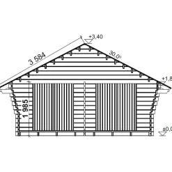 Pihavarasto/lato R-XXL, 25m², rakomallinen*LP Garden Online