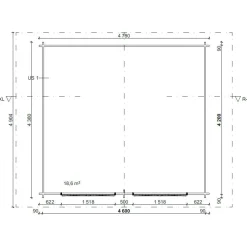 Pihavarasto/lato R-XL, 20m², rakomallinen*LP Garden Clearance