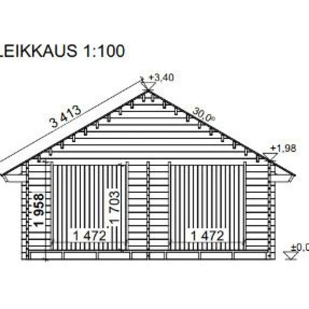 Pihavarasto/lato S-XXL, 25m², suoraseinäinen Ulkovarastot