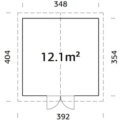 Sale Pihavarasto Lucas, 12,1m² EL16-3534 Ulkovarastot
