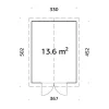 Clearance Pihavarasto Martin 13,6 m² Ulkovarastot