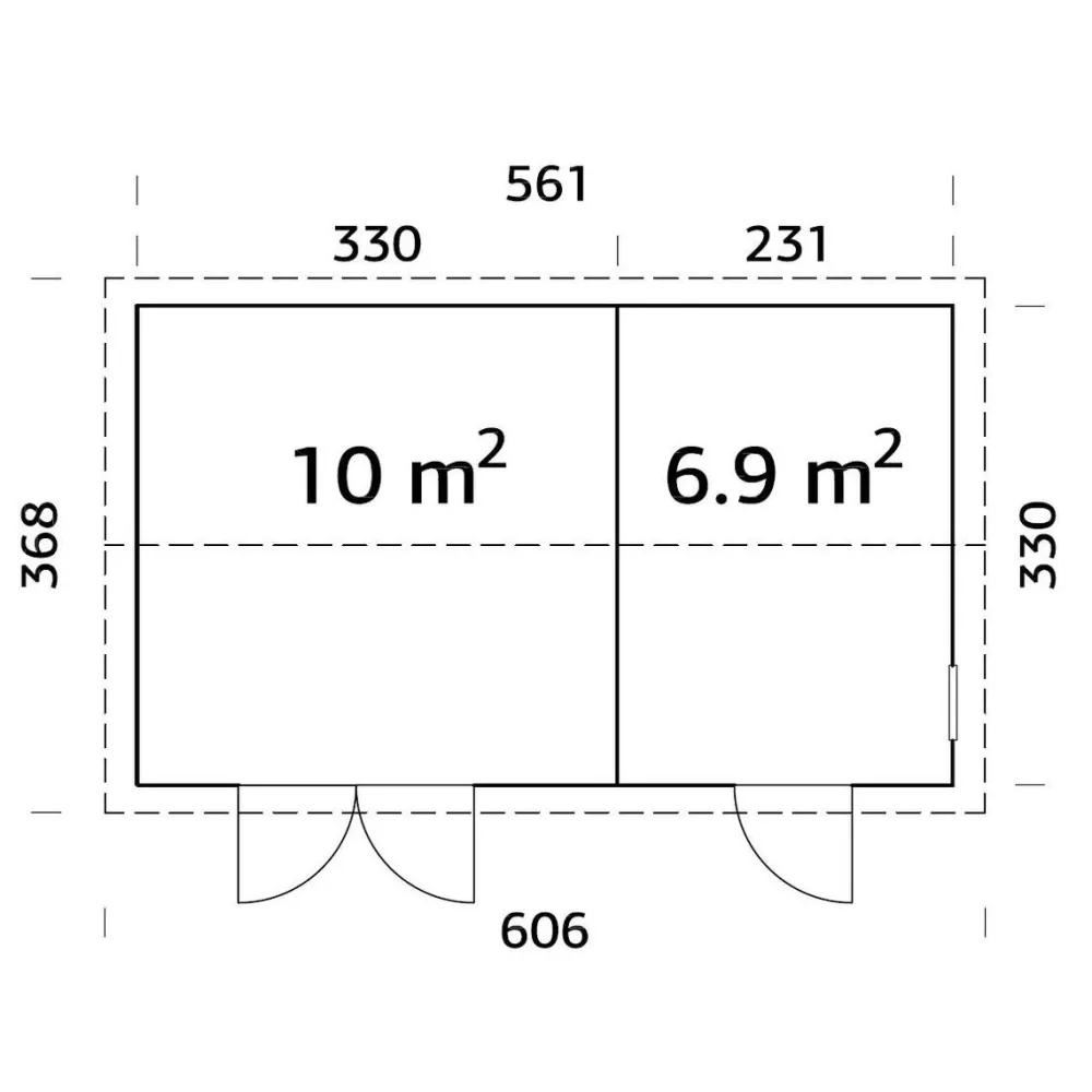 Best Pihavarasto Olaf 16,9 m² Ulkovarastot