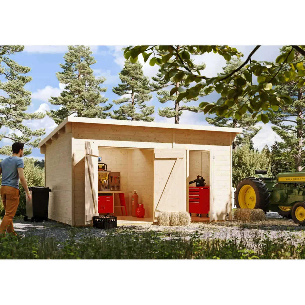 Pihavarasto Flex 13,5 m²*Skan Holz