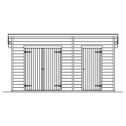 Pihavarasto Flex 13,5 m²*Skan Holz