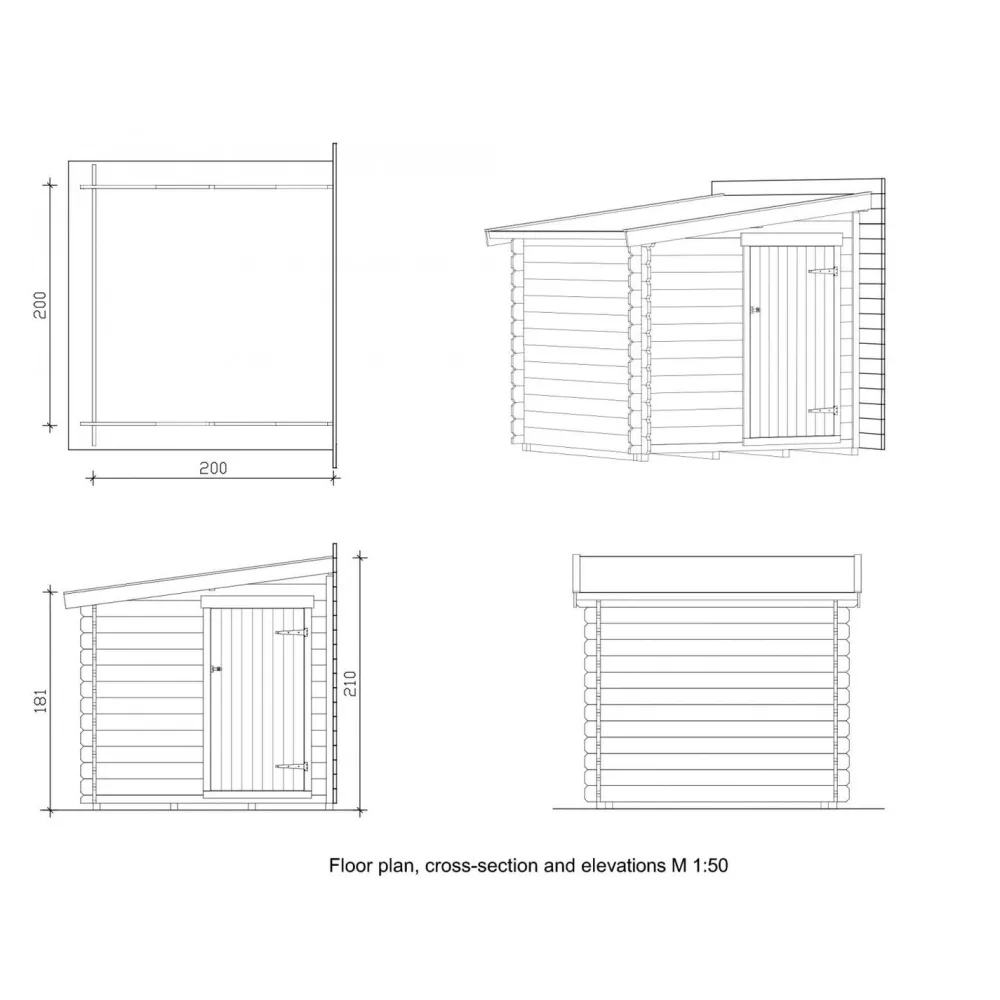 Pihavarasto 4 m²*Skan Holz Sale