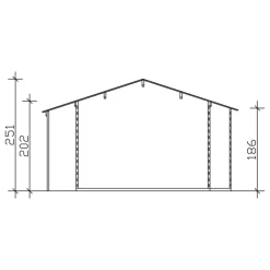 New Pihavarasto Multi 45 8,4 + 1,7 + 0,9 m² Ulkovarastot