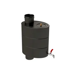 Piippuvesisäiliö , ∅115mm, 24l, musta*Vilpra New