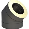 Sale Piipun/hormin mutka 45° Ø150 mm musta Teräspiiput