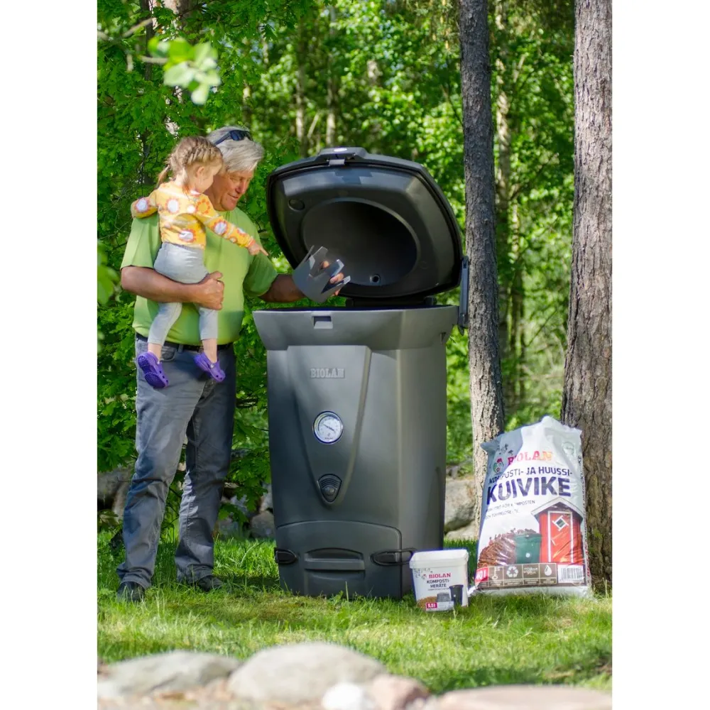 New Pikakompostori 220 Eco tummanharmaa Lämpökompostorit