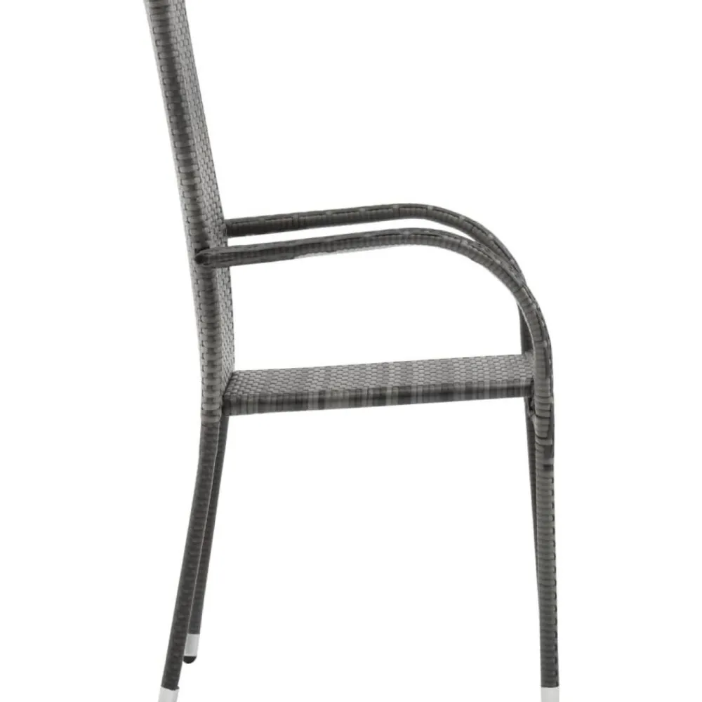 Pinottavat ulkotuolit 6 kpl harmaa polyrottinki*FinePRICE New