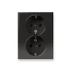 Outlet Pistorasia Intro - 2S/16A/IP21 UKJ 0X musta Pistorasiat