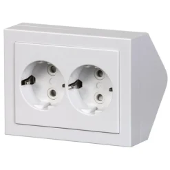 Pistorasia Impressivo 2S/16A/IP21 PPJ HL valkoinen kulma-asennus*ABB Best