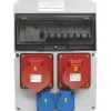 Pistorasiakeskus Standard vikavirtasuojalla 1kpl 3X32A PR + 1kpl 3X16A PR + 2kpl schuko 32A IP44*Malmbergs Outlet