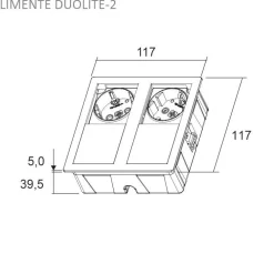 Discount Pistorasia DUOLITE, IP54, eri värejä Pistorasiat