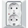 Pistorasia TimesUP, ajastimella, 2-osainen, 16A, IP20, uppo-asennus, valkoinen*Norwesco Outlet
