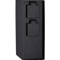 Pistorasiatolppa Rio 2 pistorasiaa 70x70x230mm IP44 antrasiitti*Paulmann Online