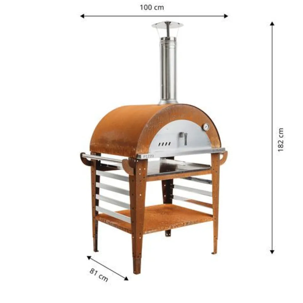 Best Pizzauuni Pizzo Inox, 80x81x96cm Pizzauunit