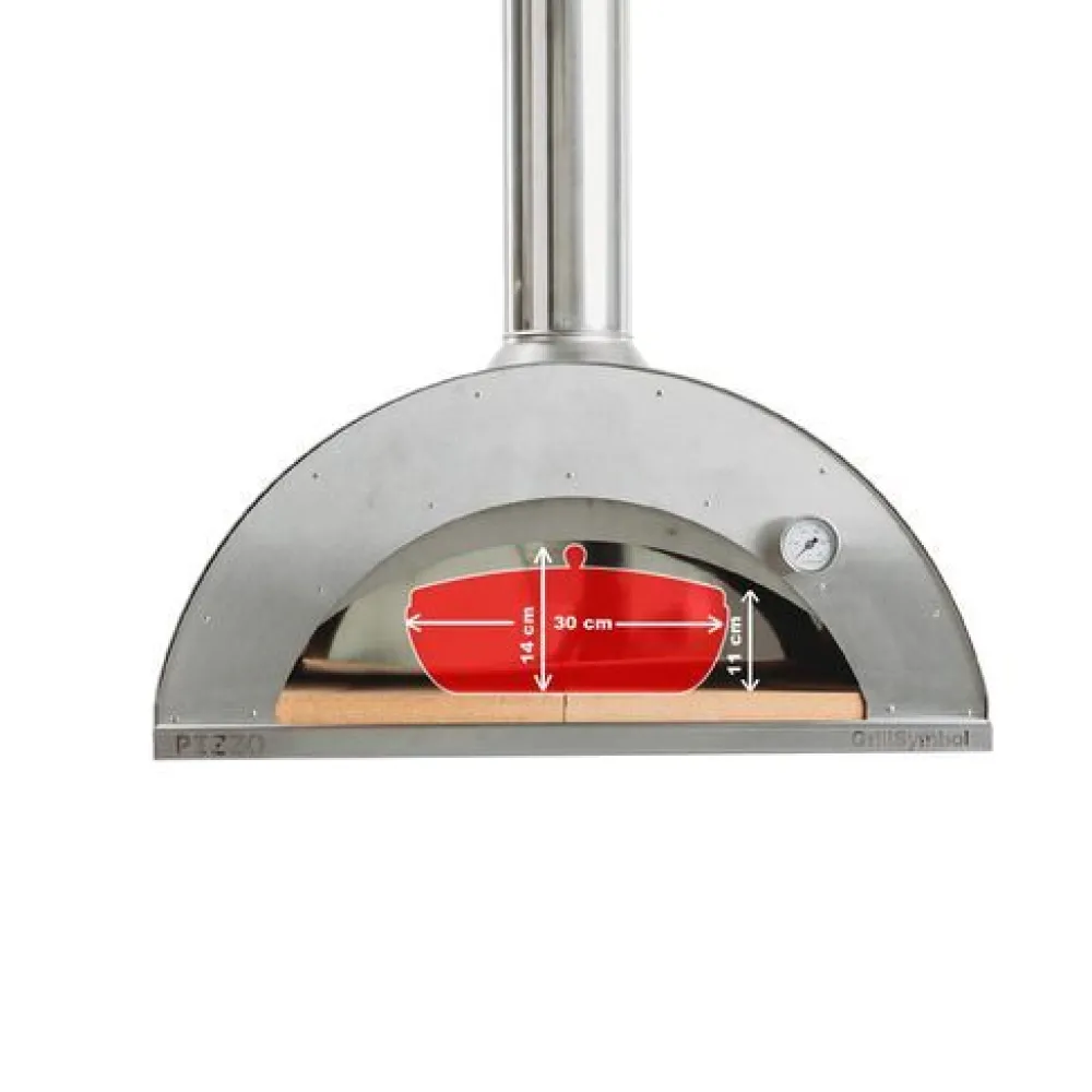 Hot Pizzauuni Pizzo Inox, jalustalla, 100x81x182cm Pizzauunit