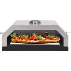 Pizzauuni keraamisella kivellä kaasu tai hiiligrilliin Pizzauunit
