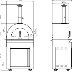 Hot Pizzauuni Classic Line Stainless Naples, puulämmitteinen, rst Pizzauunit