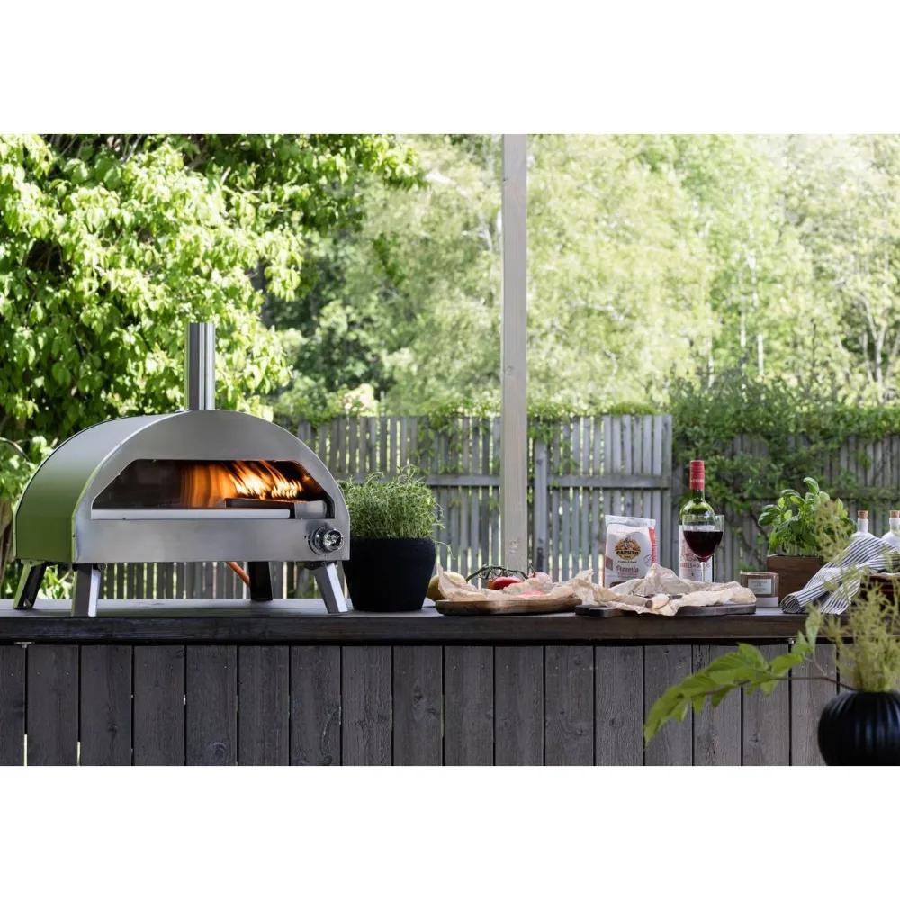 Clearance Pizzauuni Kerang, kaasulämmitteinen, hopea Pizzauunit