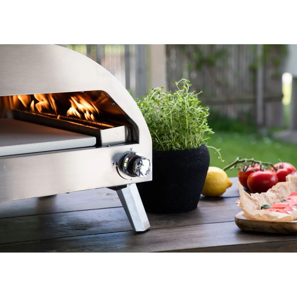 Clearance Pizzauuni Kerang, kaasulämmitteinen, hopea Pizzauunit
