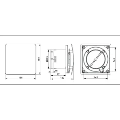 Poistoilmapuhallin Bosch F1500 DH, kosteusanturilla, valkoinen, eri kokoja*Bosch Home Comfort Hot