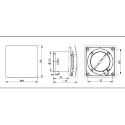 Poistoilmapuhallin Bosch F1500 DH, kosteusanturilla, valkoinen, eri kokoja*Bosch Home Comfort Hot