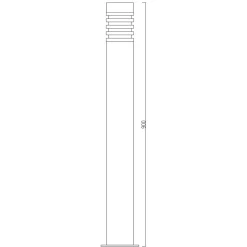 Clearance Pollarivalaisin Lucas E27 60W IP44 harmaa Pollarivalaisimet