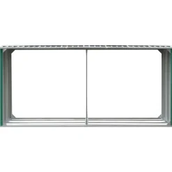 Polttopuukatos 330x92x153cm, galvanoitu teräs, vihreä*FinePRICE New