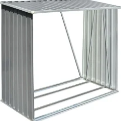 Polttopuukatos 163x83x154cm, galvanoitu teräs, harmaa*FinePRICE Best