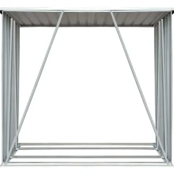 Polttopuukatos 163x83x154cm, galvanoitu teräs, harmaa*FinePRICE Best