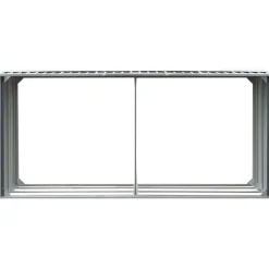 Outlet Polttopuukatos 330x92x153cm, galvanoitu teräs, harmaa Polttopuukatokset