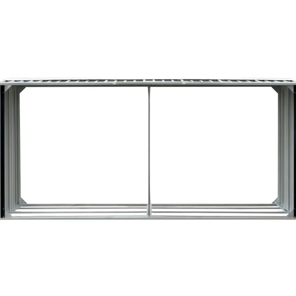 Polttopuukatos 172x91x154cm, galvanoitu teräs, ruskea*FinePRICE Online