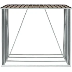 Polttopuukatos 163x83x154cm, galvanoitu teräs, ruskea*FinePRICE Outlet