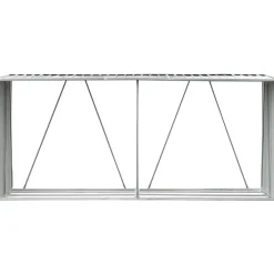 Outlet Polttopuukatos 330x84x152cm, galvanoitu teräs, harmaa Polttopuukatokset