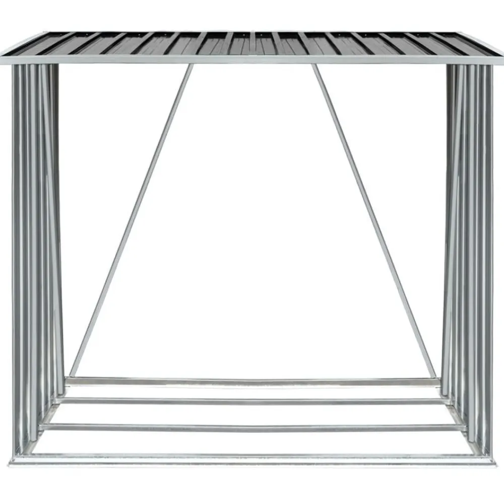 Clearance Polttopuukatos 163x83x154cm, galvanoitu teräs, antrasiitti Polttopuukatokset