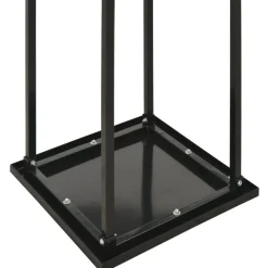Polttopuuteline alustalla 37x37x113cm, musta, teräs*FinePRICE Online