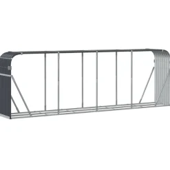 Polttopuuteline antrasiitti 300x45x100 cm galvanoitu teräs*FinePRICE Discount