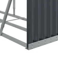 Polttopuuteline antrasiitti 300x45x100 cm galvanoitu teräs*FinePRICE Discount