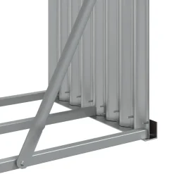 Polttopuuteline antrasiitti 180x45x100 cm galvanoitu teräs*FinePRICE Hot