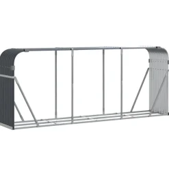 Discount Polttopuuteline antrasiitti 234x45x100 cm galvanoitu teräs Polttopuutelineet