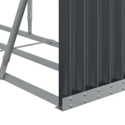 Discount Polttopuuteline antrasiitti 234x45x100 cm galvanoitu teräs Polttopuutelineet