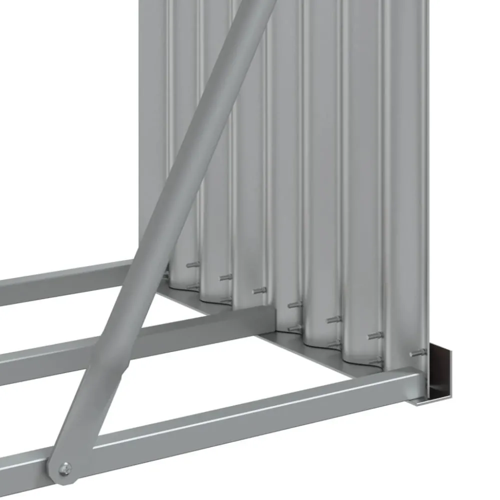 Discount Polttopuuteline antrasiitti 234x45x100 cm galvanoitu teräs Polttopuutelineet